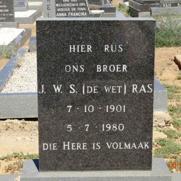 RAS J.W.S. 1901-1980