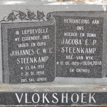 STEENKAMP Johannes C.W.C. 1932-1998 &amp; Jacoba E.P. VAN WYK 1929-2016