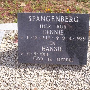 SPANGENBERG Hennie 1912-1989, SPANGENBERG Hansie 1914-