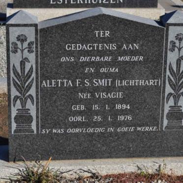 SMIT Aletta F.S. formerly LICHTHART nee VISAGIE 1894-1976