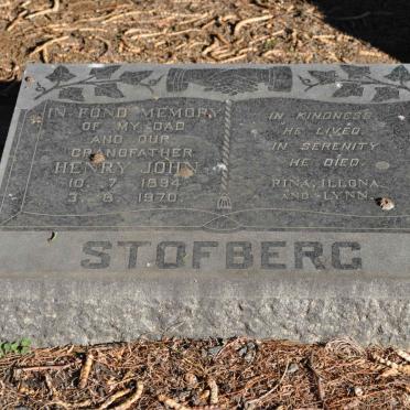 STOFBERG Henry John 1894-1970