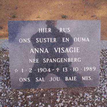 VISAGIE Anna nee SPANGENBERG  1904-1989