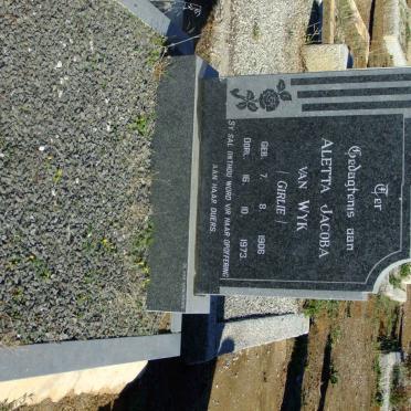 WYK Aletta Jacoba, van 1906-1973