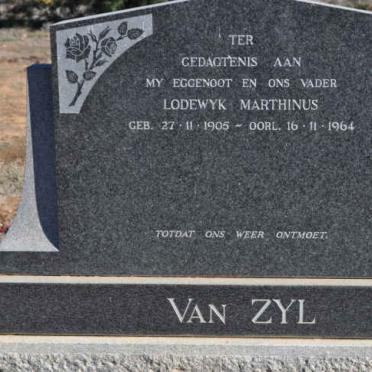 ZYL Lodewyk Marthinus, van 1905-1964