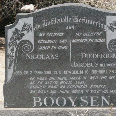 BOOYSEN Nicolaas 1896-1974 &amp; Diederick Jakobus KOEKEMOER 1901-1988