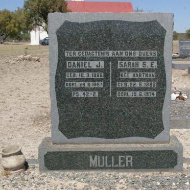 MULLER Daniel J. 1886-1957 &amp; Sarah S.E. HARTMAN 1888-1974