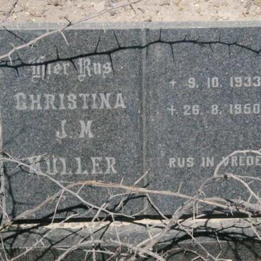 MULLER Christina J.M. 1933-1950