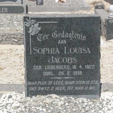 JACOBS Sophia Louisa nee LIEBENBERG 1922-1958