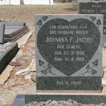 JACOBS Johanna F. nee CLOETE 1896-1963