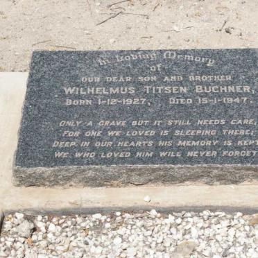 BUCHNER Wilhelmus Titsen 1927-1947