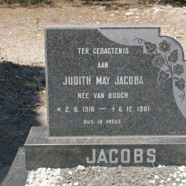 JACOBS Louwrens Jonathan 1890-1976 &amp; Judith May Jacoba VAN BOSCH 1918-1981