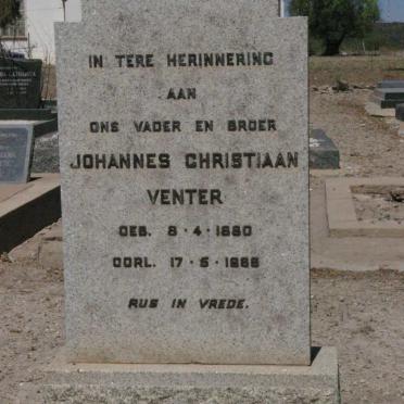 VENTER Johannes Christiaan 1880-1966