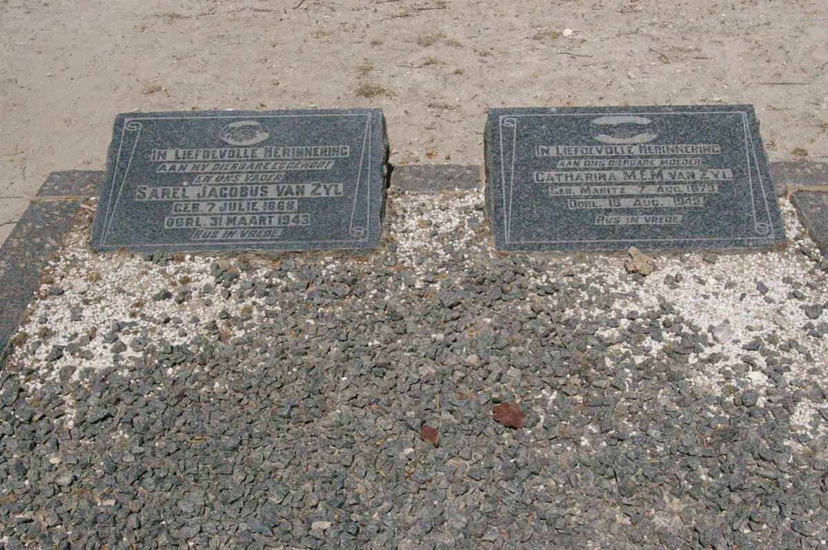 ZYL Sarel Jacobus, van 1868-1943 &amp; Catharina M.E.M. MARITZ 1879-1949