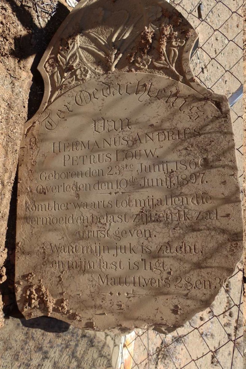 LOUW Hermanus Andries Petrus 1860-1897