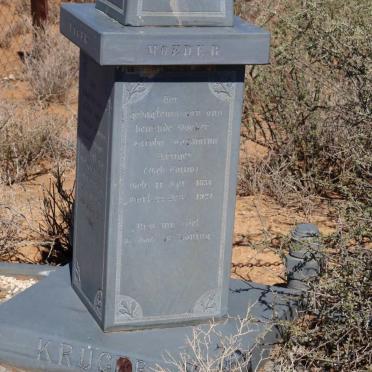 KRUGER Jacoba Jacomina nee LOUW 1854-1921