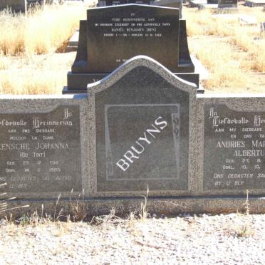 BRUYNS Andries Martinus Albertus 1911-1968 &amp; Rensche Johanna DU TOIT 1918-1988