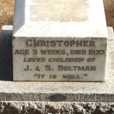 BOLTMAN Christopher -1933