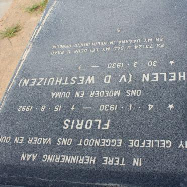 BURGER Floris 1930-1992 &amp; Helen V.D. WESTHUIZEN 1930-