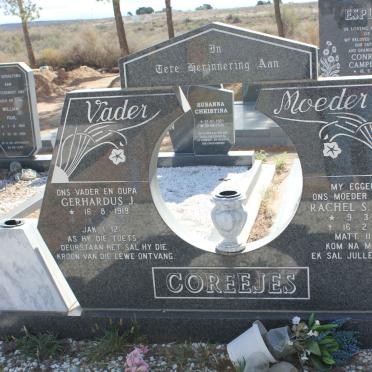COREEJES Gerhardus J. 1919-1997 &amp; Rachel S.C. VLOK 1918-1989