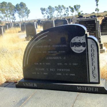 COREEJES Gerhardus J. 1885-1967 &amp; Elsabe S. PHEIFFER 1888-1966