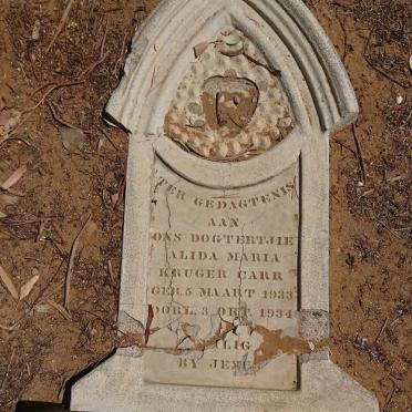 CARR Alida Maria Kruger 1933-1934