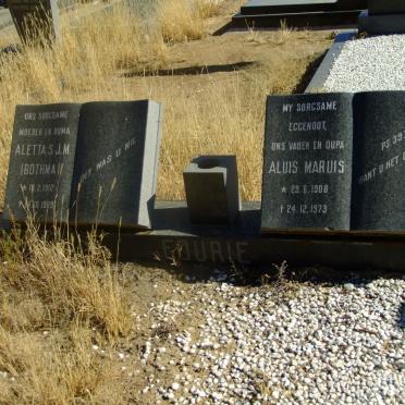 FOURIE Aluis Maruis 1908-1973 &amp; Aletta S.J.M. BOTHMA 1912-1989