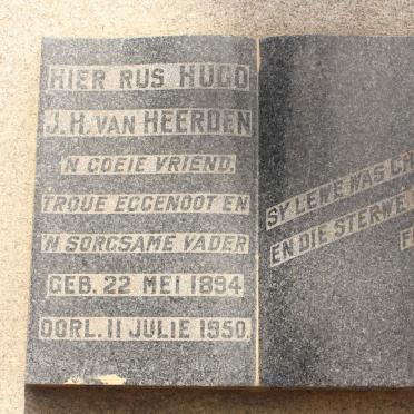 HEERDEN Hugo J.H., van 1894-1950