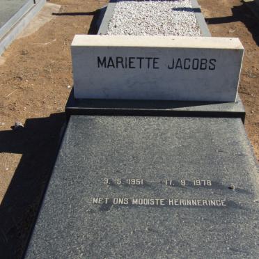 JACOBS Mariette 1951-1978