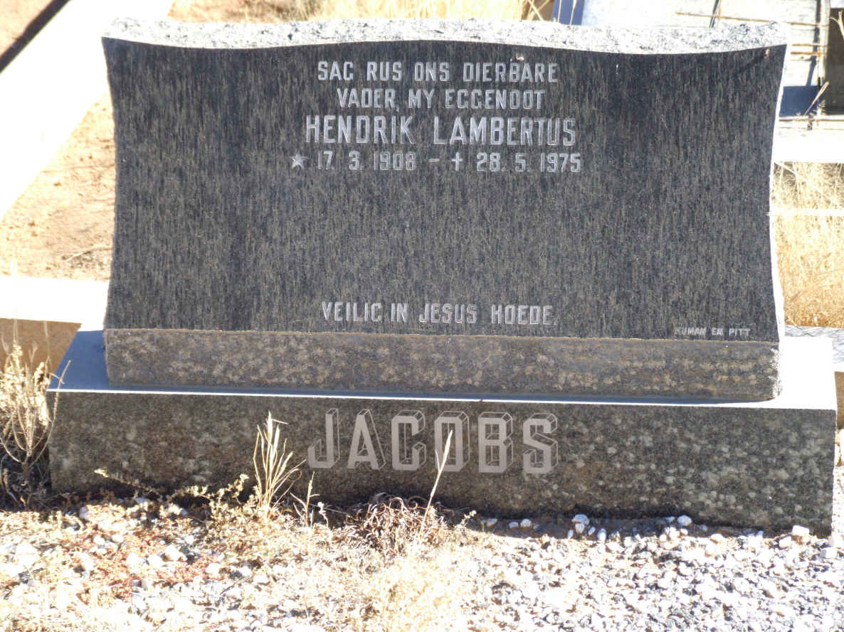 JACOBS Hendrik Lambertus 1908-1975