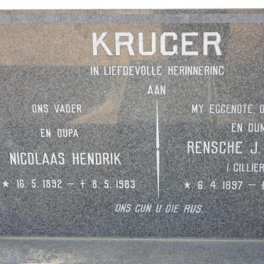 KRUGER Nicolaas Hendrik 1892-1983 &amp; Rensche J.C. CILLIERS 1897-1980
