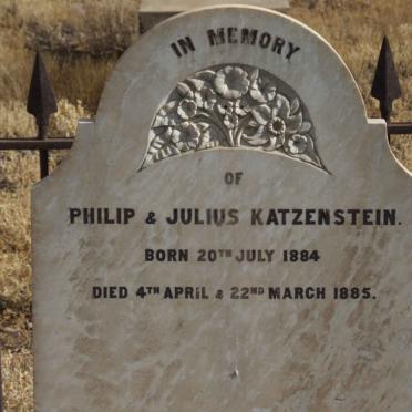 KATZENSTEIN Philip 1884-1885 :: KATZENSTEIN Julius 1884-1885