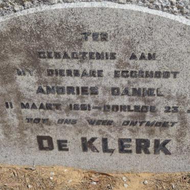 KLERK Andries Daniel, de 1891-1961 &amp; Anna Sophia KRUGER 1906-1971