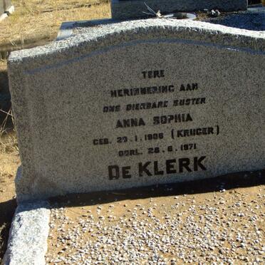 KLERK Anna Sophia, de nee KRUGER 1906-1971