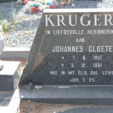 KRUGER Johannes Cloete 1912-1981 &amp; Henela Jacoba J. COMBRINK 1927-