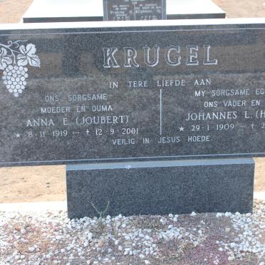 KRÜGEL Johannes L. 1909-1985 &amp; Anne E. JOUBERT 1919-2001