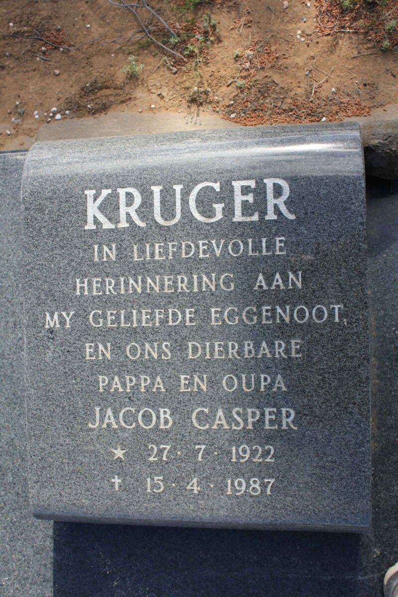 KRUGER Jacob Casper 1922-1987