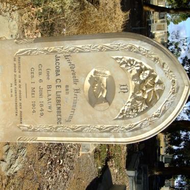 LIEBENBERG Jacoba C.E. nee BLAAUW 1849-1914
