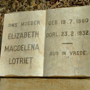 LOTRIET Elizabeth Magdelena 1860-1932