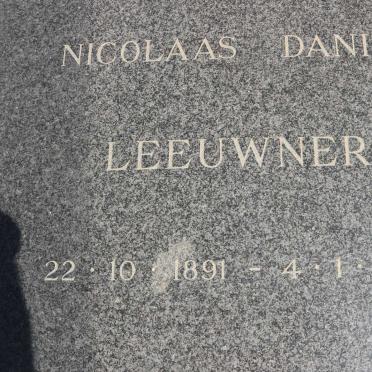 LEEUWNER Nicolaas Daniel 1891-1972