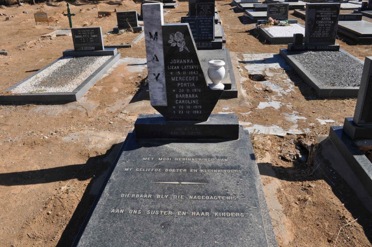 MAY Johanna nee LATSKY 1943-1983 :: MAY Mercedes Portia 1976-1983 :: MAY Barbara Caroline 1979-1983