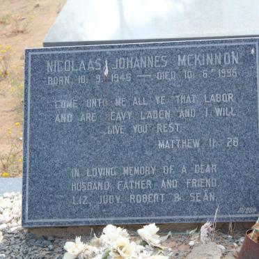 McKINNON Nicolaas Johannes 1945-1996
