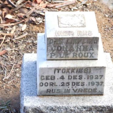 ROUX Johanna P., le 1927-1937