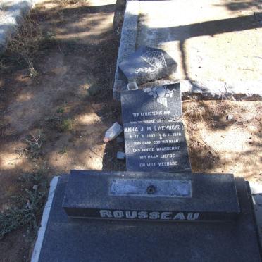 ROUSSEAU Anna J.M. nee WEHNCKE 1887-1978