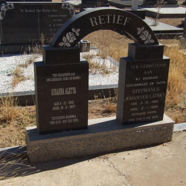 RETIEF Stephanus Johannes Latsky 1902-1969 &amp; Susanna Aletta 1903-1997