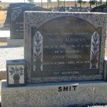 SMIT Frans Albertus 1905-1967 &amp; Anna Maria 1891-1976