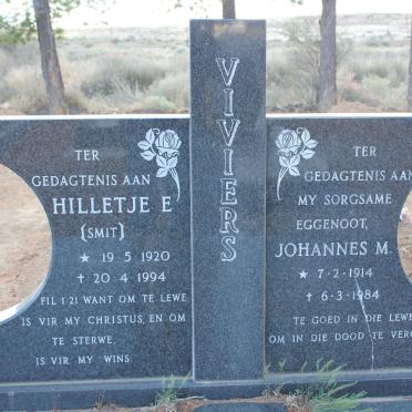VIVIERS Johannes M. 1914-1984 &amp; Hilletje E. SMIT 1920-1994