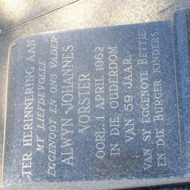 VORSTER Alwyn Johannes -1962