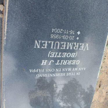 VERMEULEN Gerrit J.H. 1958-2004