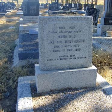 WESTHUIZEN Anna M.C., van der 1873-1959