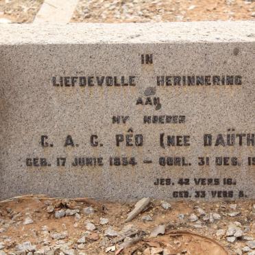 PEO C.A.C. nee DAUTH 1854-1943